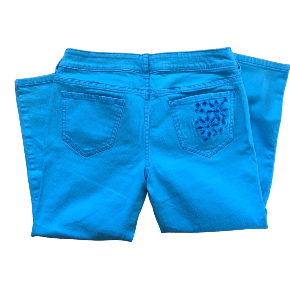 City Streets Capri Pants Jeans Island Blue